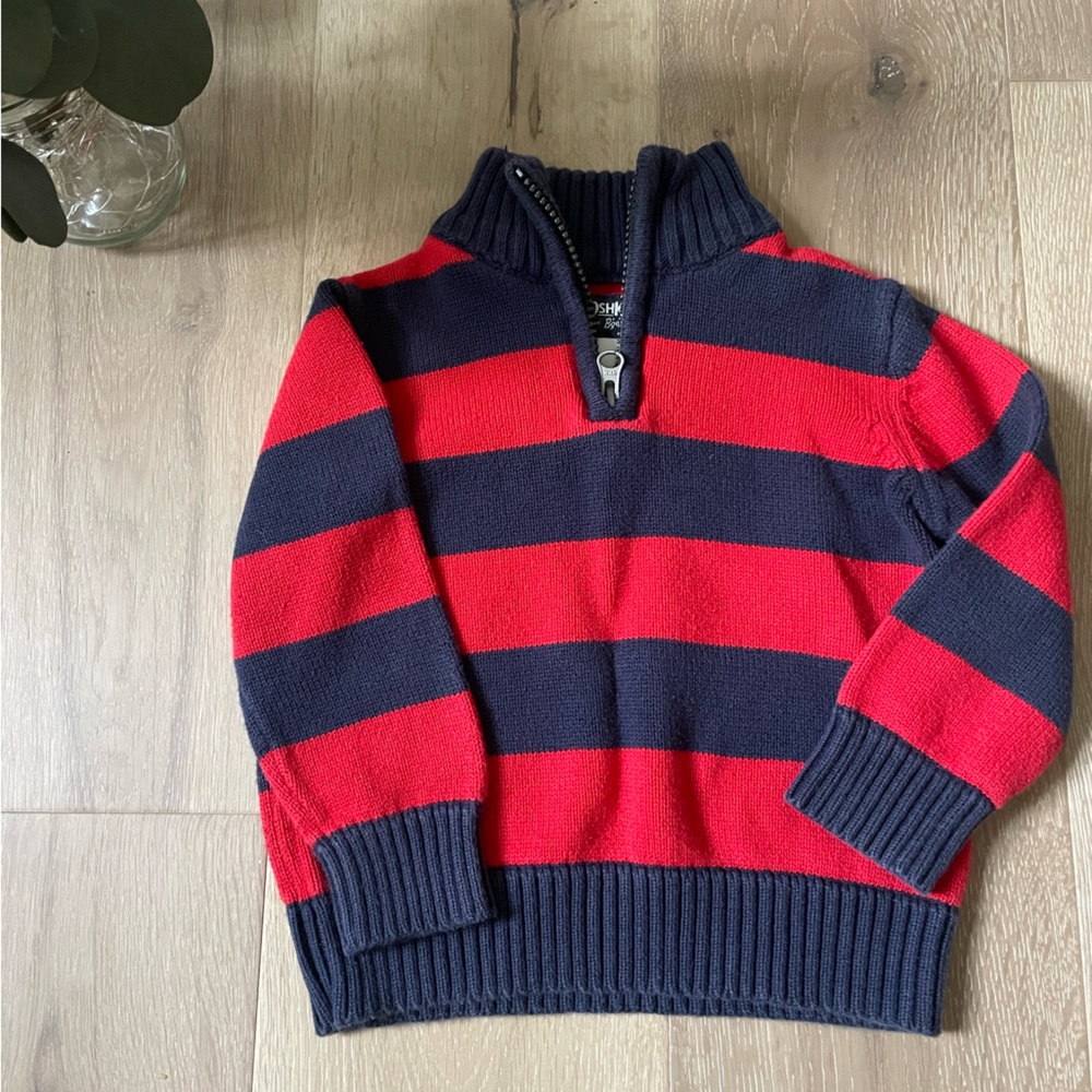 Oshkosh stripe woven 100% cotton sweater 2T